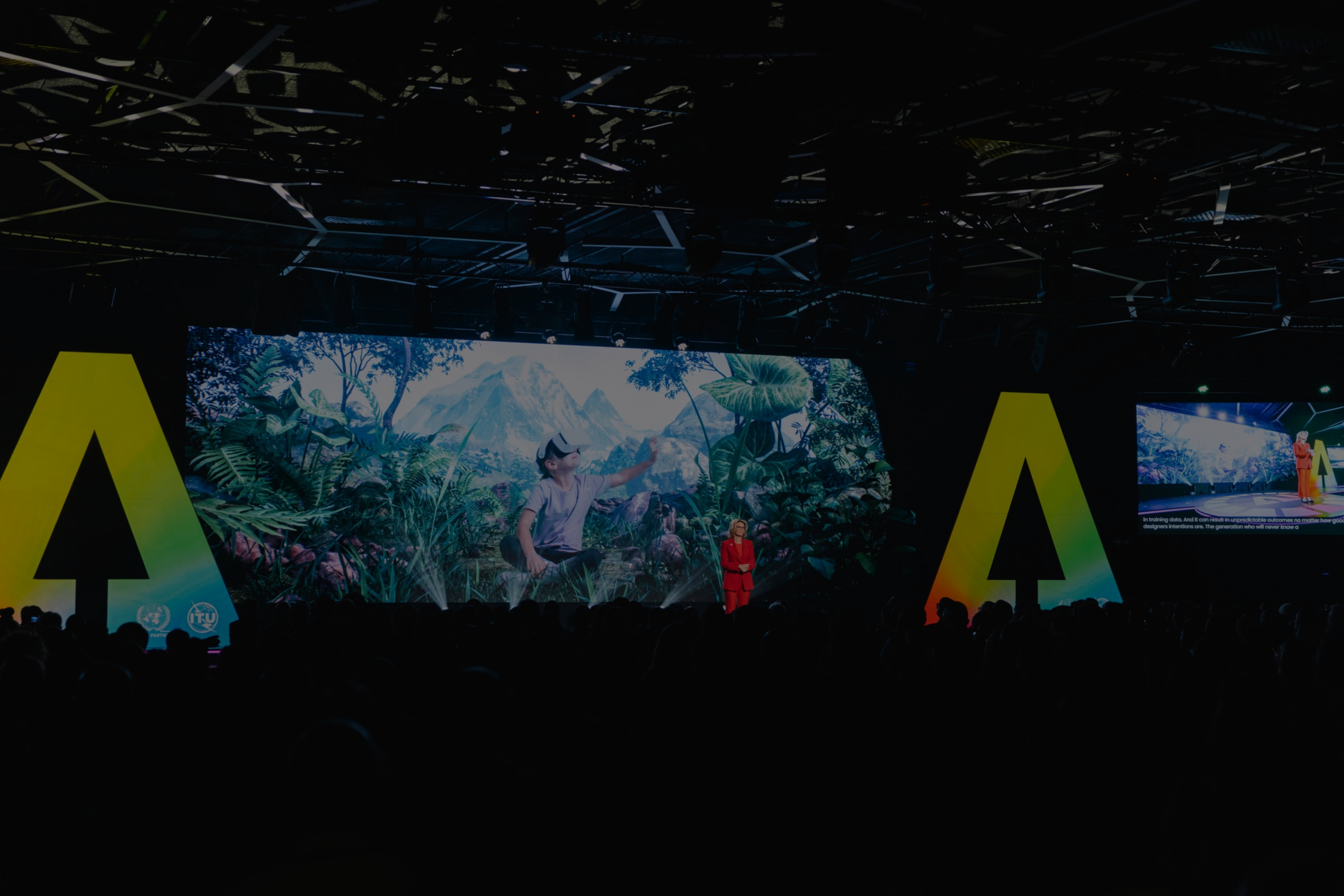 AI for Good Global Summit conference stage and audiovisual production