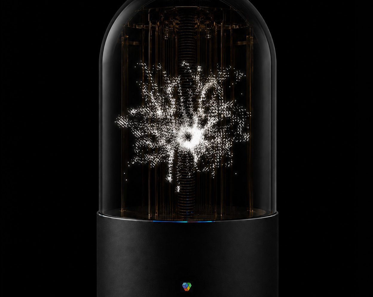 Humankind generative artwork displayed inside the interactive installation created by Dorier’s Creative Technology team